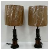 Pair of Horse Head Table Lamps with Shades... work