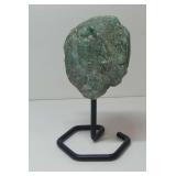 Fuchsite Mineral Specimen on Display Stand
