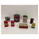 Vintage Advertising Tins and Collectibles Lot - Karo, Eight O