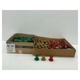 Numerous Small Candle Holders... Primarily Red, Green, and Gold Colors