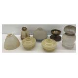 Glass Shades & Light Fixture