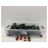 Carrera Slot Car Track Pieces with 4 Cars