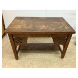 Mission Style Library Table with Drawer