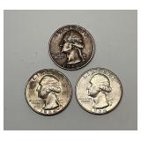 1956 and 1964 Washington Silver Quarters