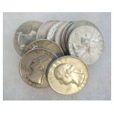 Ten Silver Washington Quarters