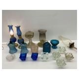 Glass Lamps, Candle Holders, and Decorative Items