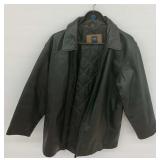 GAP Fine Leather Black Jacket with Quilted Lining... Size XL