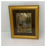 Framed Print of Deer in Forest