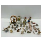 Miniature Porcelain Figurines, Dolls and Vessels
