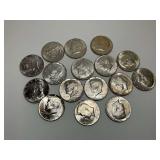 Kennedy Half Dollar Collection - 16 Coins