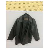 GAP Fine Leather Jacket - XL - Black - Quilted Lining