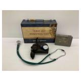 Johnson & Johnson First Aid Industrial Case, Auto Kit, Sphygmomanometer and Stethoscope