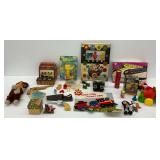 Fisher Price Cash Register, Donald Duck Train, View Master and Other Vintage Toys