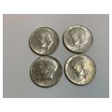 1964 Kennedy Silver Half Dollars - Lot of Four