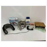 Variety Lot Including Neck Massagers, Lumbar Support, and Other Items