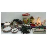 Christmas Lights, Plates, Ornaments, and Other Items