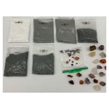 Rock Tumbler Refill Grit Kit with Assorted Rocks