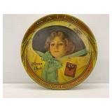 Satin Cigarettes Advertising Tin Tray