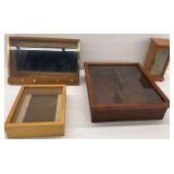 Wooden and Glass Display Cases