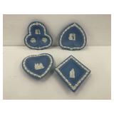 Four Wedgwood Jasperware Card Suit Trinket Dishes, Made in England