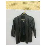 Fermin Black Leather Jacket - Size 10