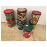 Christmas Theme Tins - Set of 7