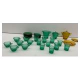 Uranium Glass Akro Agate Dishes