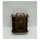 Small Wall-Mounted Display Cabinet with Glass Door and Shelves