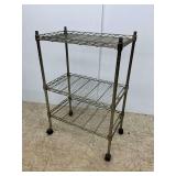 Rolling 3-Tier Wire Shelf Cart
