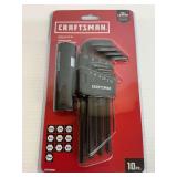 New Craftsman 10-Piece Metric Hex Key Set CMHT26005