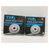 New TRQ BRA74074 Front Brake Rotors - Pair