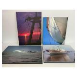 Marek Kossiba Signed Seascape Photographic Prints - Set of 4