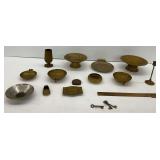 Brass & Metal Decorative Objects - Bowl, Keys, Ruler, Miniatures