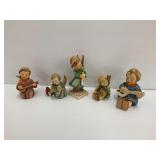 Group of Five W. Germany Goebel Hummel Angel Figurines