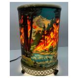 1955 Econolite Forest Fire Scene Motion Lamp... missing motion piece