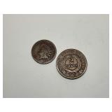 U.S. Indian Head Cent & Two Cent Coin Lot