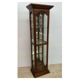 Illuminated Curio Display Cabinet with Glass Shelves...see description