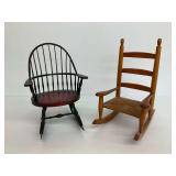 Miniature Doll Rocking Chair Pair