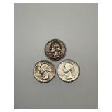 1956 and 1964 Washington Silver Quarters