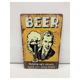 Funny Beer Tin Sign ... 8 x 12 Inches