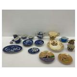Blue Willow and Other Porcelain Pieces