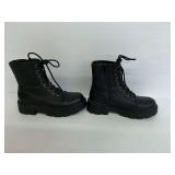 Black Lug Sole Boots - Size 6.5