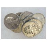 Ten Silver Washington Quarters