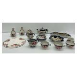 Hand Painted Tea Set Pieces and Serving Dishes