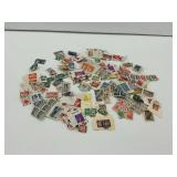 Worldwide Stamp Collection - Partial Stamps on Paper Fragments