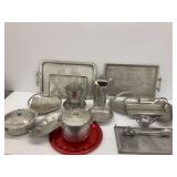 Everlast, Brilliantone & Other Hammered Aluminum Serving Pieces