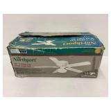 Northport 52 in. Ceiling Fan with Light Kit in Box - White Painted Finish