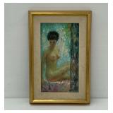 Eveyln Kane Framed Oil Painting of Nude Female Figure