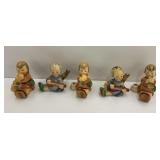 Vintage Goebel Hummel Angels Playing Musical Instruments Candle Holders