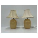 Pair of Cream Colored Lamps with Fabric Shade... work